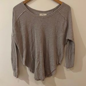 TNA Grey Waffle Long Sleeve - XS